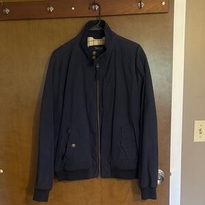 J. Crew Navy Bomber Jacket with Zip Front